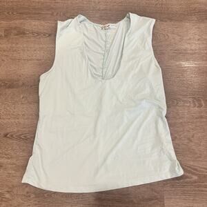 Free People Tank Womens Large Mint Green Seamless‎ Scoop Neck Wide Strap